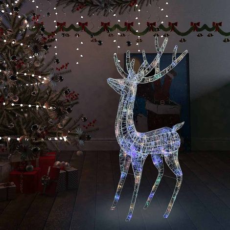 Renne de Noël Lumineux XXL Décoration Extérieur et Intérieur Acrylique 250 LED 180 cm - PANGIVO (1/5)
