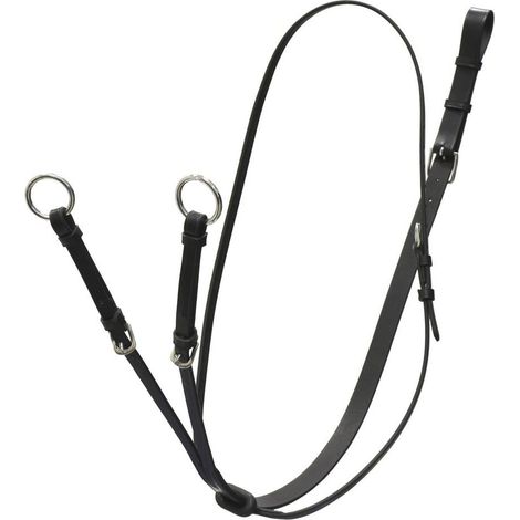 FULL, NERO: Martingala inglese a collier regolabile con fibbie inox