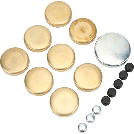 Kit de bouchons d'expansion antigel en laiton pour Sealed Power 381-8007, compatible avec les moteurs Chevy Small Block 283ci, 305ci, 327ci et 350ci. (1/5)