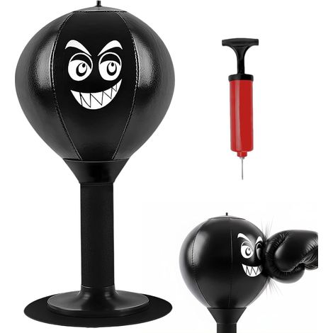 Punching Ball Bureau avec Ventouse Sac de Frappe Résistant (1/5)