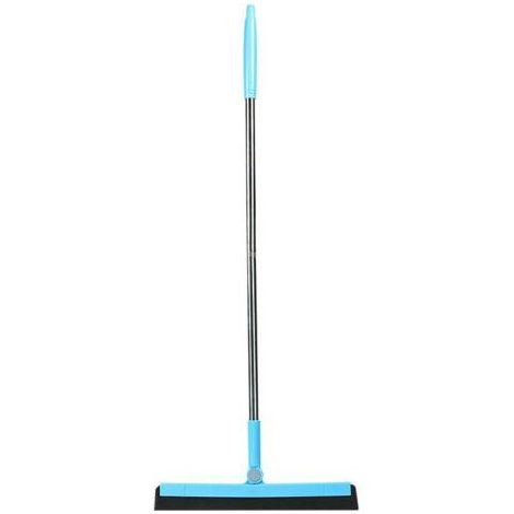 Pair Balai Raclette Sol Caoutchouc Avec Manche, Balai Raclette de Sol Vitre Douche, Raclette Salle de Bain, Balai-Éponge lame remplaçable raclette,brosse d'essuie-glace Enlever Effectif L’eau,Cheveux (1/5)