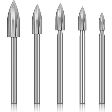 Juego de 5 cuchillos eléctricos de tres filos para tallar madera, que incluye una máquina para tallar madera de duramen y un cabezal de tallado (ver foto). (1/5)
