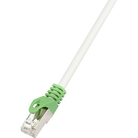 LogiLink RJ45 (croisé) réseau informatique Câble de raccordement CAT 6 S/FTP 0.50 m gris ignifuge, blindage par tresse, blindage total, sans halog Y250332 (1/4)