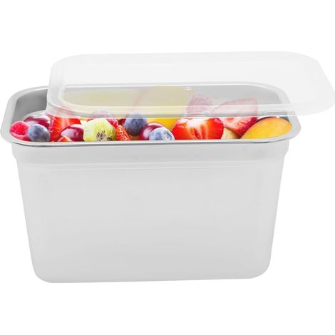 Set di 8 contenitori in acciaio inox con coperchi per cucina, ristorante, feste (1/5)