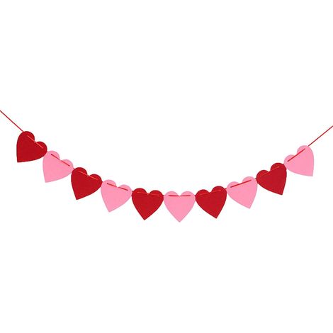 Guirlande De Coeurs - Décoration Murale Pour Mariage Anniversaire Fiançailles - Film Brillant Réutilisable - 10 Pièces Par Chaîne (1/5)