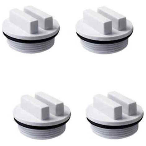 4Pcs 1.5 Inch Threaded Swimming Pool Plug, Swimming Pool Return Plug, Winter Expansion Plug with O-Ring for Swimming Pool Accessories (1/3)