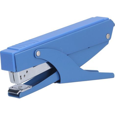 Agrafeuse Manuelle Ergonomique pour 20 Feuilles - Outil de Reliure Sûr pour Bureau, Maison, Salle de Classe - Bleu (1/5)