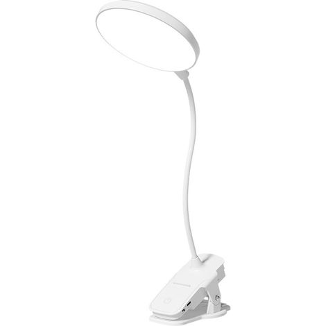 Lampe LED - Lampe d'étude - Solaire + Secteur - 3 Températures de Couleur - Clip et Support Intégrés - Pour Bureau Étudiant ou Maison - 1 Pièce