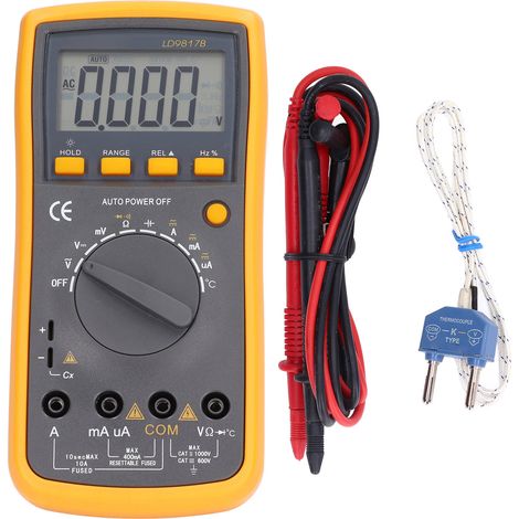Multimètre numérique LD9817B : testeur de température haute précision, détecteur de fil de feu, multimètre professionnel multifonctionnel (1/5)