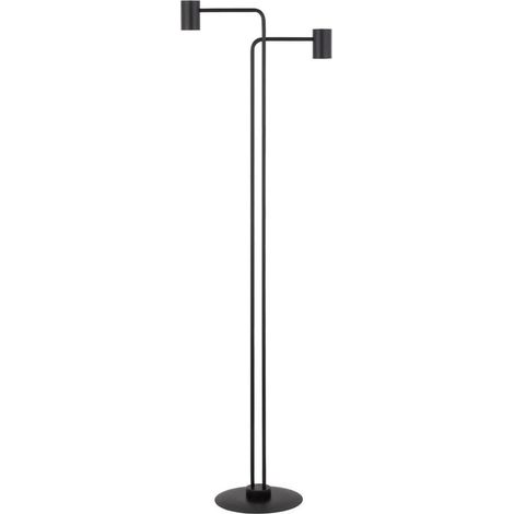 Lampada da terra Luis nera minimal 2 spot GU10 Sigma (1/2)