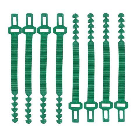 Cinghie di fissaggio per piante, 8 corde intrecciate regolabili, lunghe 24 cm, cinghie di fissaggio in plastica regolabili, adatte per alberi e piante da giardino. (1/5)