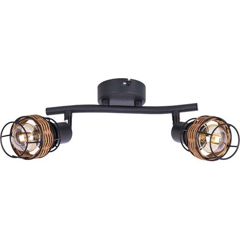 Deckenlampe Deckenleuchte Wohnzimmerleuchte 2 Flammig Spots beweglich L 25,3 cm