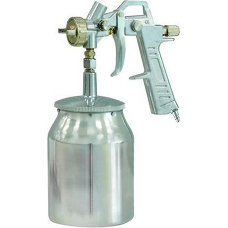 AEROGRAFO SERBATOIO INFERIORE CON ATTACCO RAPIDO PER COMPRESSORE -ugello mm.1,5 (1/2)