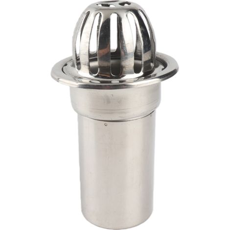 Siphon de toit et de sol en acier inoxydable anti-obstruction pour balcon et extérieur, bac de récupération d'eau de pluie, rond, 7,6 cm (3 po). (1/5)