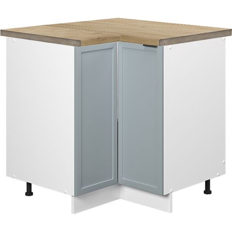 Meuble d'angle Fame-Line, Bleu clair-gris, 80.5 cm , PT Chêne, Vicco (1/5)