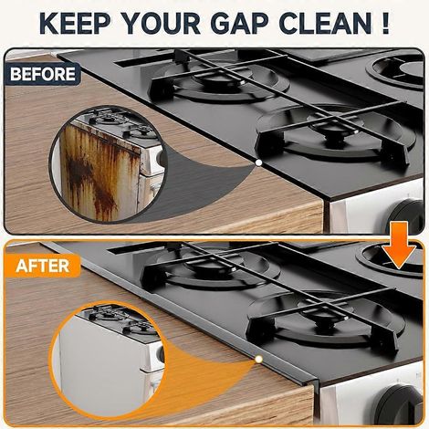 Cache-joints de plaque de cuisson, mastic de joint entre la plaque de cuisson et le plan de travail, mastic de joint résistant à la chaleur pour les côtés du four - JBMEDIA (1/4)