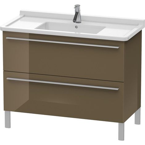 Meuble sous-vasque X-LARGE 1000x470x668mm brun olive haute brillance