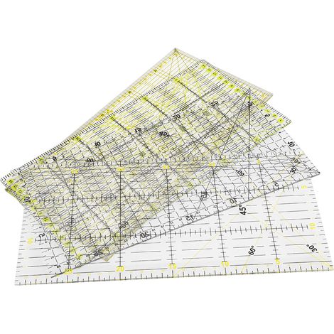 4 Règles de Couture et Patchwork 15x30cm avec Grille pour DIY et Mesures Précises (1/5)