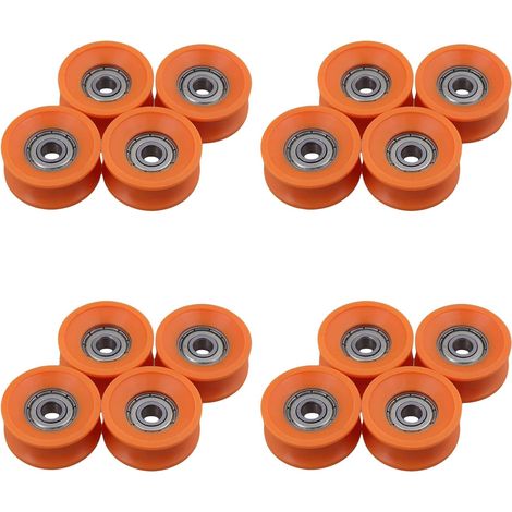 16 Pièces Séries 6X30X13mm En Plastique Enduit Scellé Roulements En Acier 606Z U Profond Guide de Rainure Poulie Rail Roulement à Billes Roulement Roue (1/5)