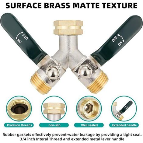 Distributeur 2 Voies - Raccord En Y 3/4 Pouces - Iton - Pour Arrosage Jardin Et Nettoyage Extérieur - 1 Pièce (1/5)