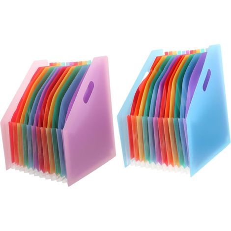 2 pièces Organiseur de Dossiers Accordéon Grand Rangement Vertical (1/5)