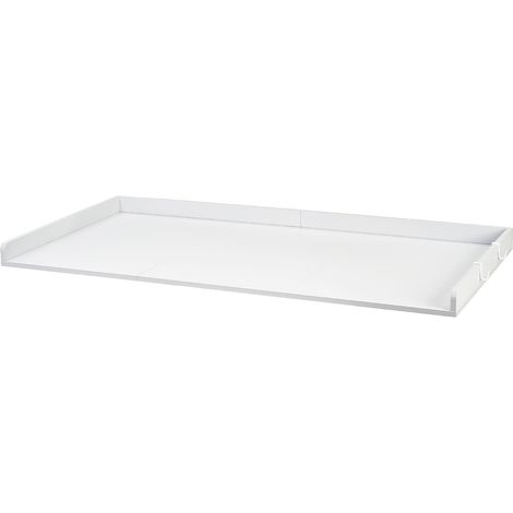 Mophorn Arbeitsplatte für Waschmaschine und Trockner (137 x 69,9 cm) mit erhöhtem Rand, ideal zur Organisation im Wäscheschrank, der Speisekammer oder als Küchentheke, belastbar bis 113 kg, Weiß (1/5)