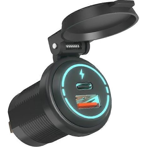 Chargeur de voiture USB rapide compatible Type-C Quick Charge 3.0 QC3.0 PD. (1/5)