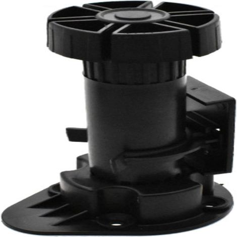 Juego de 12 patas ajustables negras para muebles (rango de ajuste: de 9,84 cm a 13,02 cm)