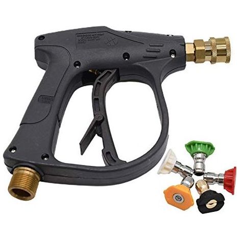 Hochdruckreiniger mit 5 Sprühdüsen, 4000 PSI Schnellanschluss 1/4" Schaumdüse, M22 Außengewindedüse für die Autowäsche (1/4)