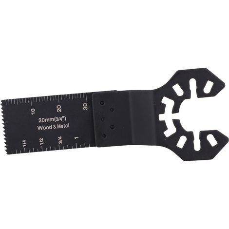 Lame De Scie 20mm Acier Rapide Pour Outil Oscillant - Découpe Bois Plastique Métal - Échelle De Mesure - Lot De 1 (1/5)