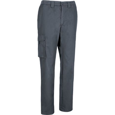 Pantalón de trabajo multibolsillos, de algodón y poliéster PEGASO XL Gris Cemento