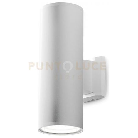 GES1007- APPLIQUE IN ALLUMINIO 2 LUCI ATTACCO E27 COLORE BIANCO IP65