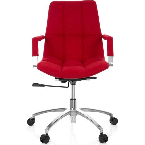 [GEBRAUCHT] Hjh Office Bürostuhl Drehstuhl Saranto Stoff Rot Stuhl Möbel Sessel Sitzmöbel B-Ware