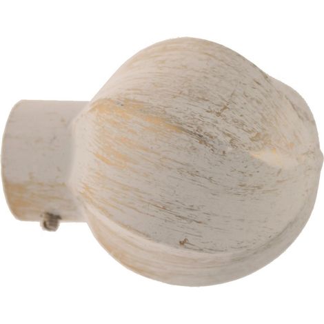 1 Embout Ballon - Blanc Patiné Or - Diamètre 20