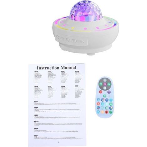 BelleRise – Aurora-Projektorlampe – Bluetooth-LED, 4 Modi – Rhythmische Musik – Weißes Nachtambiente (1/5)