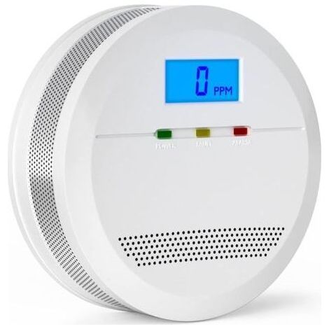 Détecteur de Monoxyde de Carbone Certifié en 50291, Détecteur D'alarme de Monoxyde de Carbone CO avec Affichage Digital, Batterie Échangeable Alarme de CO pour la Maison Garage Caravane Camping Car (1/5)