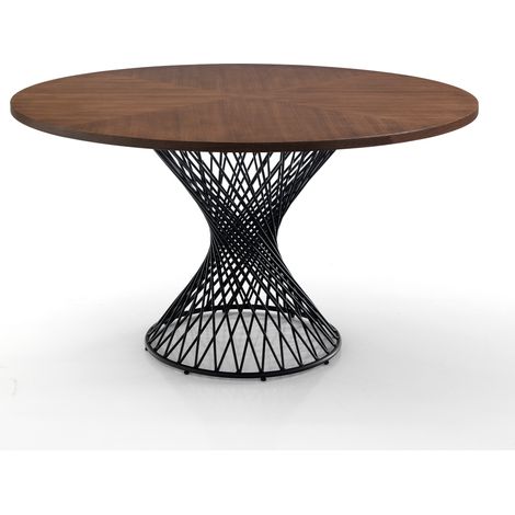 Mesa efecto madera acabado nogal cm. Alto 75 x Ø 137 (1/5)