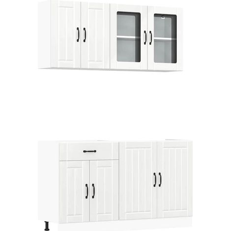 Maison Exclusive - Set Mobili da Cucina 4 pz Lucca BiancLucido in Truciolato