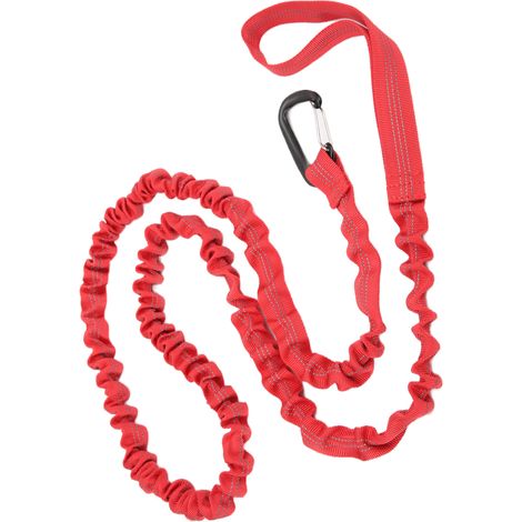 Corde de remorquage résistante et flexible avec amortissement, boucle de remorquage, accessoires de camion pour l'alpinisme et le cyclisme en plein air, rouge (1/5)