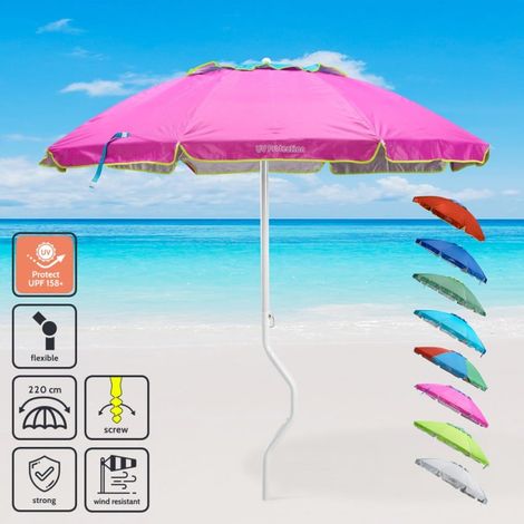 Sonnen Strandschirm Girafacile uv -Schutz 220 cm Angeln Apollo - Lila
