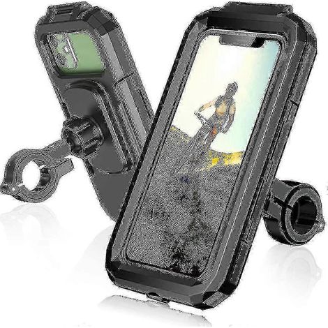 Support de téléphone étanche pour moto, support de téléphone rotatif et antichoc pour vélo avec écran tactile sensible, support pour smartphone VTT et étui de protection 26s (1/4)