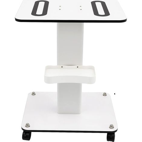Carrello beauty, design a 2 ripiani, ruote girevoli a 360°, BIANCO (1/2)