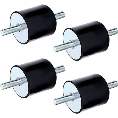 Boccole in gomma M8, isolatori antivibranti, per compressori d'aria, motori diesel, pompe dell'acqua (M8 x 23, 30 x 30), 4 pezzi (1/5)