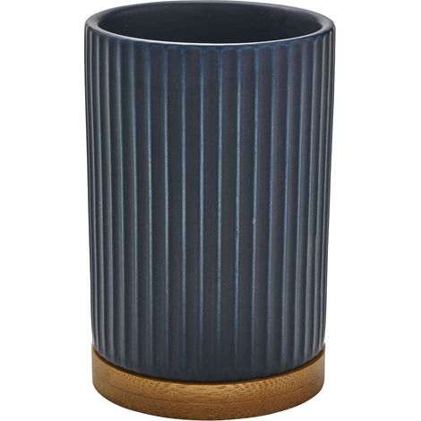 Porte brosse à dents en céramique bleu (1/3)