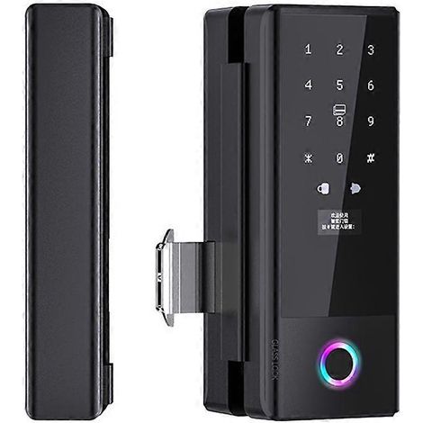 Tuya Smart Home elektronisches Fingerabdruckschloss für Glasschiebetüren mit fortschrittlicher biometrischer Zugangskontrolle (1/5)