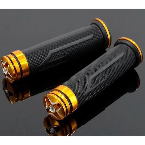Stück universelle 7/8" (22 mm) Gummi-Lenkergriffe für Motorräder, Café Racer und Outdoor-Sportarten – Gold