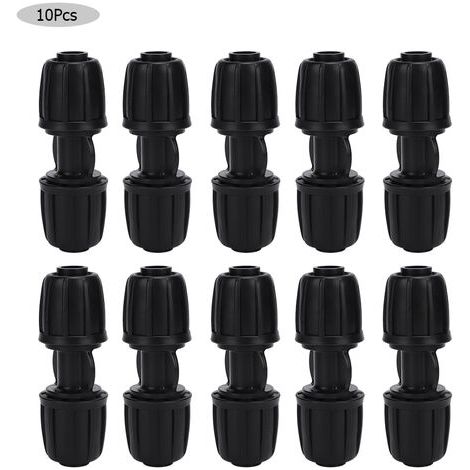 Pair - Lot de 10 connecteurs d'eau droits pour irrigation goutte à goutte – Diamètre 16mm – Installation facile sans outil – POM durable (1/5)