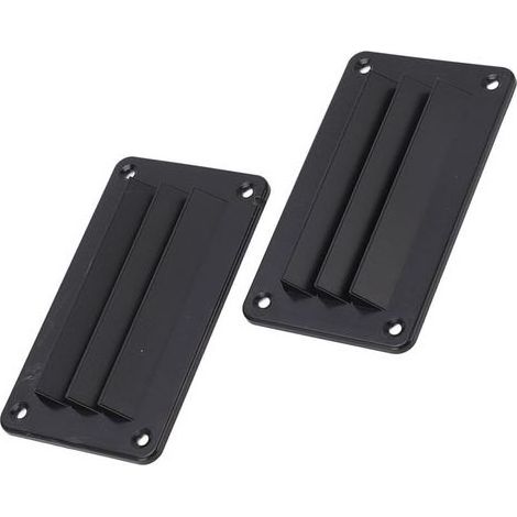 Lot de 2 Grilles d'Aération Réglables Noires – Design Pro pour Camping-car, Bateau et Maison (Salle de Bain, Bureau) (1/5)