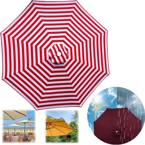 Telo di ricambio per ombrelloni a 8 stecche (diametro 270 cm) – Tessuto impermeabile per ombrelloni da giardino (1/5)