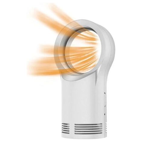 Radiateur soufflant, Radiateur soufflant salle de bain avec 1niveaux de puissance, y compris sécurité anti-renversement & protection contre la surchauffe, pour des pièces jusqu'à 20m²,Blanc
